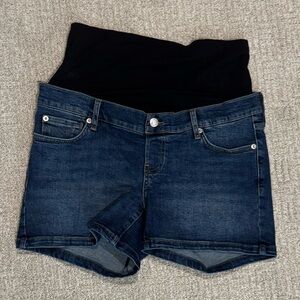 Gap Maternity Denim Shorts with Black Waistband